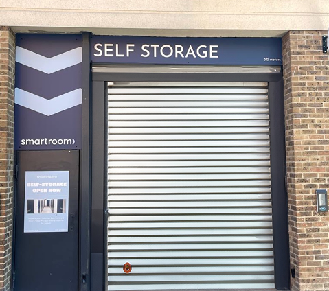 Entrance to Bloomsbury Self Storage in Central London, featuring clear signage and easy access for customers.
